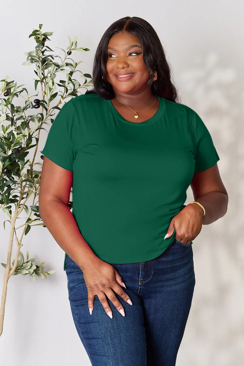 Basic Bae Full Size Round Neck Short Sleeve T Shirt Plus