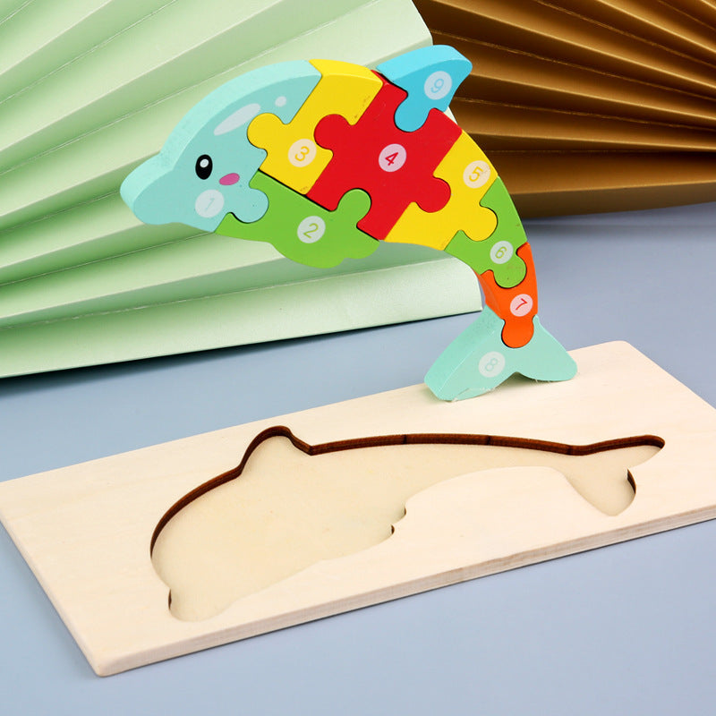 Children’s Cartoon Number Animal Puzzle Whale