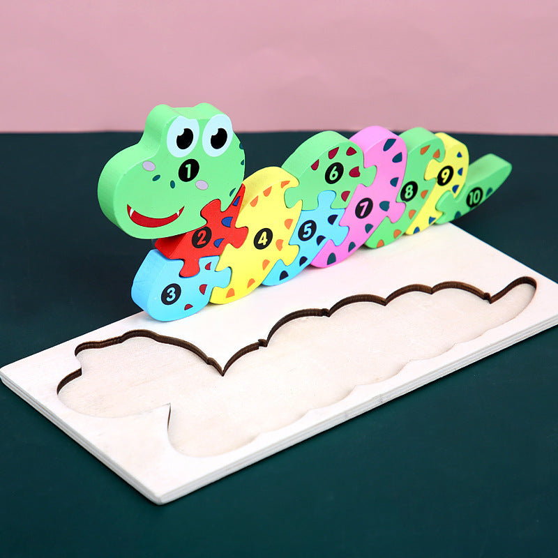 Children’s Cartoon Number Animal Puzzle Caterpillar