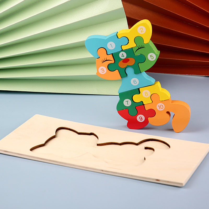 Children’s Cartoon Number Animal Puzzle Fox