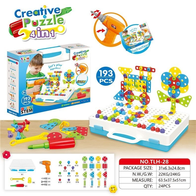 Creative Building Kits Educational Blocks Sets 193pc color packing