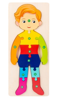 Children’s Cartoon Number Animal Puzzle Boy