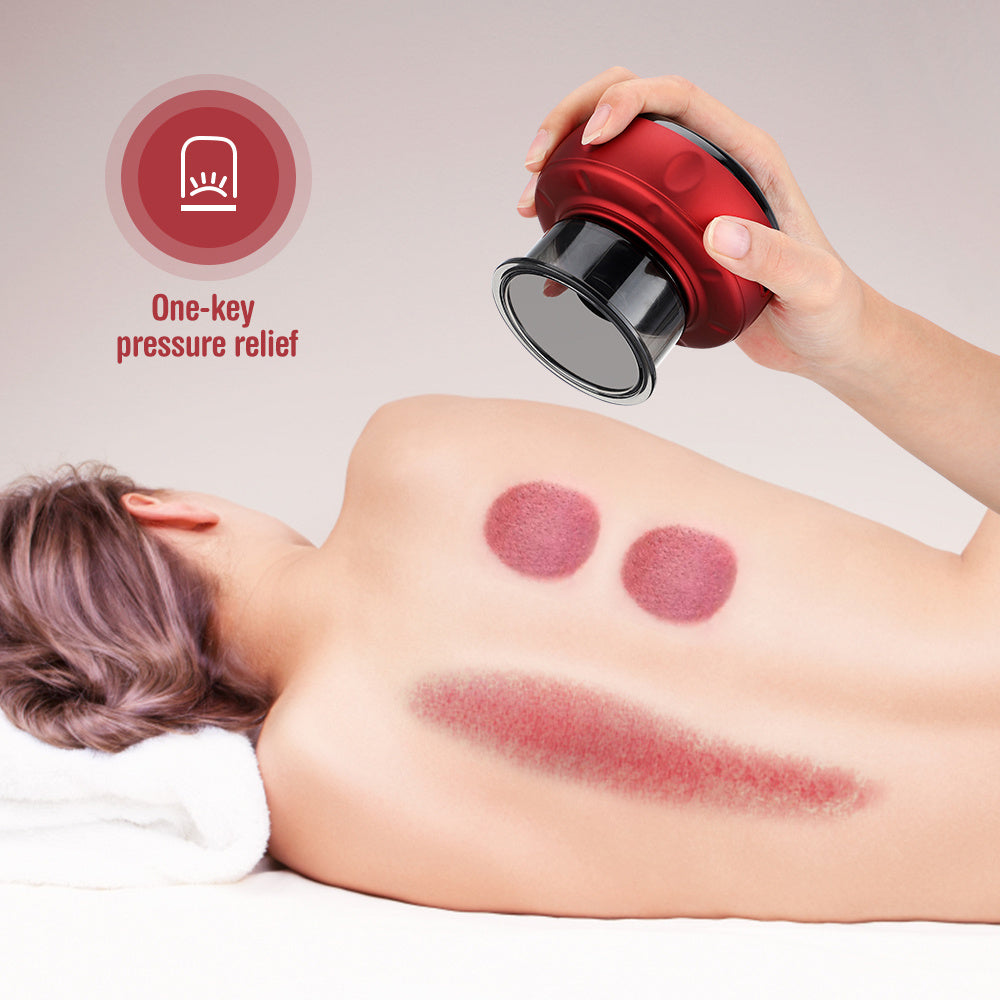 Electric Vacuum Cupping Massage Body Cups Anti Cellulite Therapy Massager For Guasha Scraping Fat Burning Slimming Red