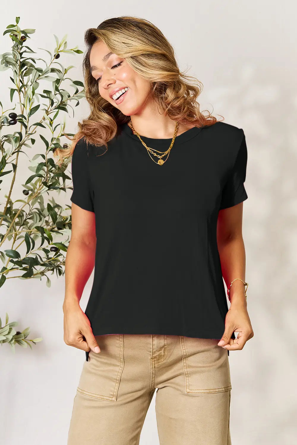 Basic Bae Full Size Round Neck Short Sleeve T Shirt Plus