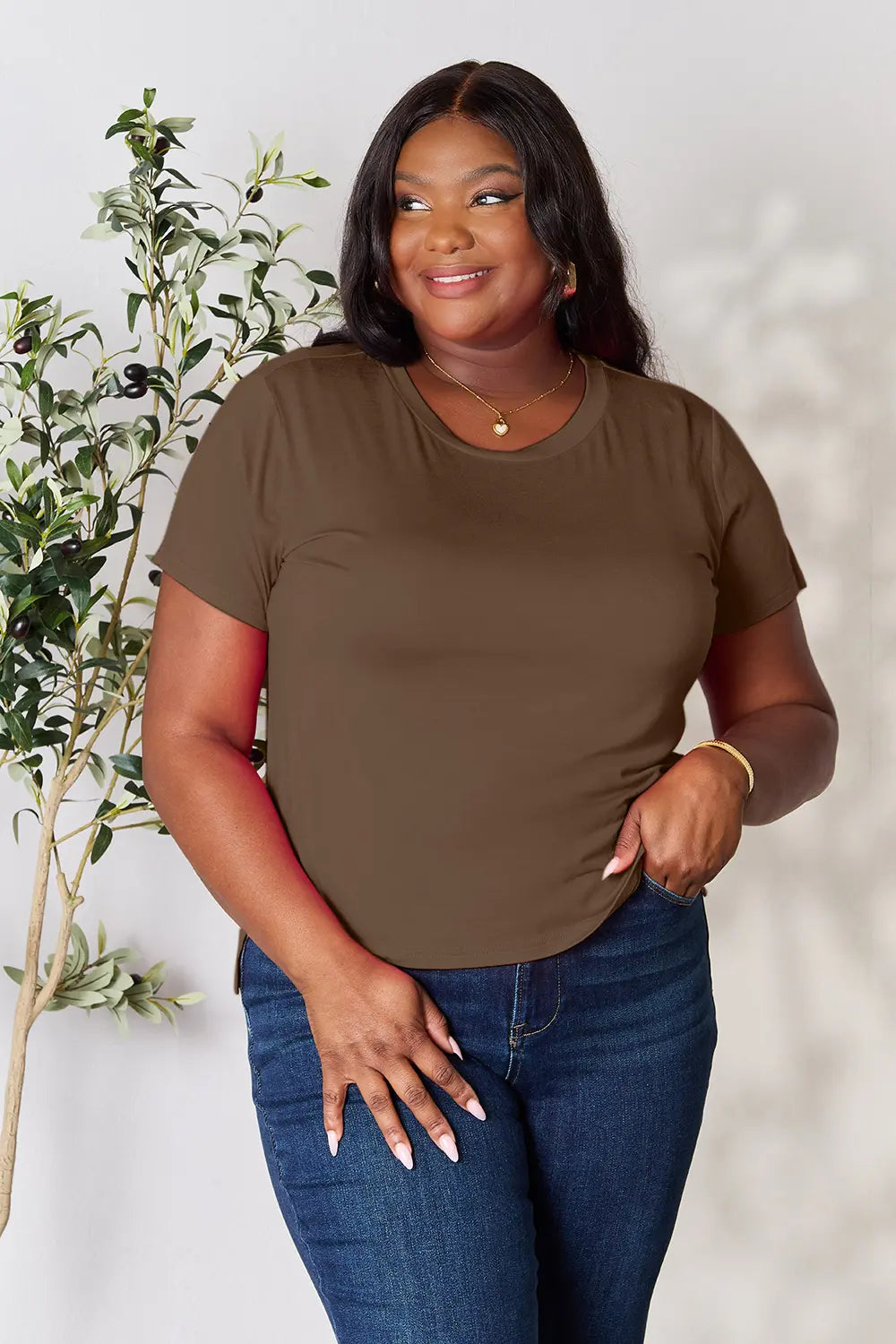 Basic Bae Full Size Round Neck Short Sleeve T Shirt Plus