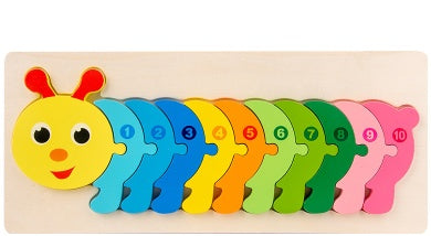 Children’s Cartoon Number Animal Puzzle Caterpillar1