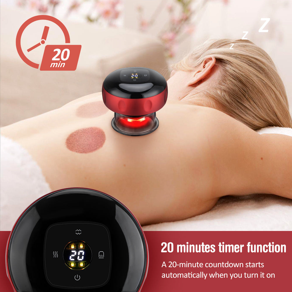 Electric Vacuum Cupping Massage Body Cups Anti Cellulite Therapy Massager For Guasha Scraping Fat Burning Slimming Red