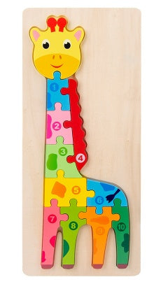 Children’s Cartoon Number Animal Puzzle Giraffe1