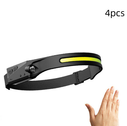 COB LED Induction Riding Headlamp Flashlight USB Rechargeable Waterproof Camping Headlight With All Perspectives