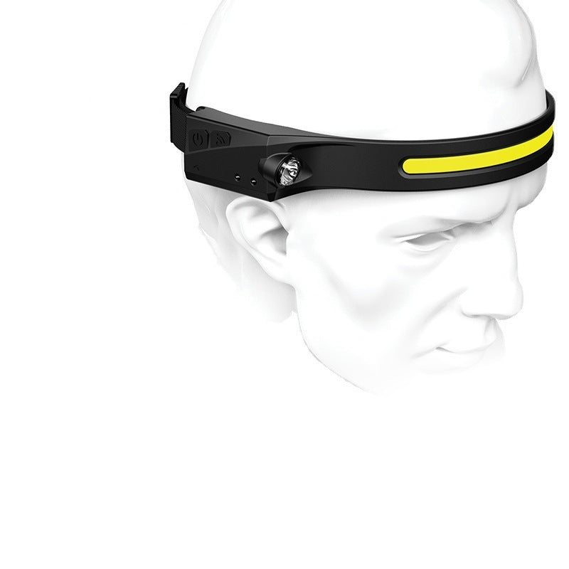 COB LED Induction Riding Headlamp Flashlight USB Rechargeable Waterproof Camping Headlight With All Perspectives