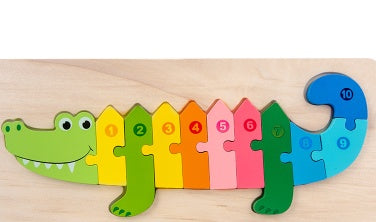 Children’s Cartoon Number Animal Puzzle Crocodile1
