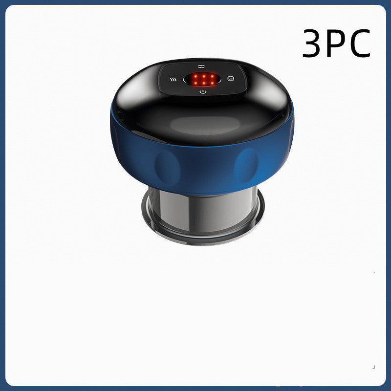 Electric Vacuum Cupping Massage Body Cups Anti Cellulite Therapy Massager For Guasha Scraping Fat Burning Slimming Blue