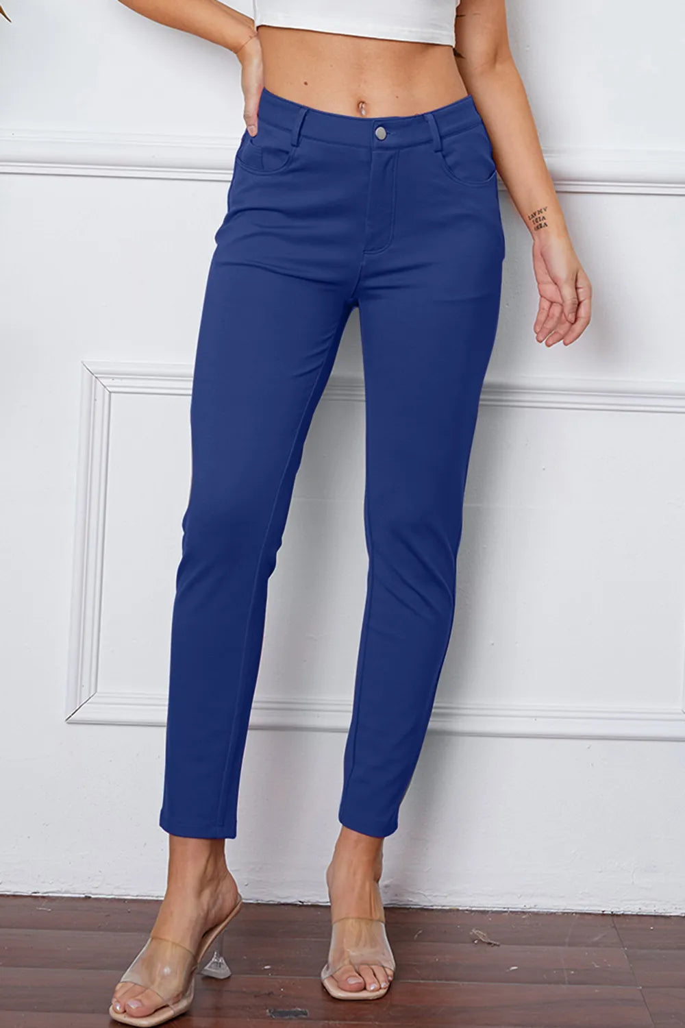 StretchyStitch Pants by Basic Bae Royal Blue / S