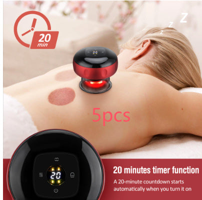 Electric Vacuum Cupping Massage Body Cups Anti Cellulite Therapy Massager For Guasha Scraping Fat Burning Slimming Red