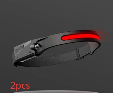 COB LED Induction Riding Headlamp Flashlight USB Rechargeable Waterproof Camping Headlight With All Perspectives