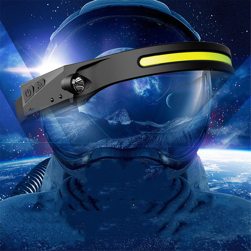 COB LED Induction Riding Headlamp Flashlight USB Rechargeable Waterproof Camping Headlight With All Perspectives
