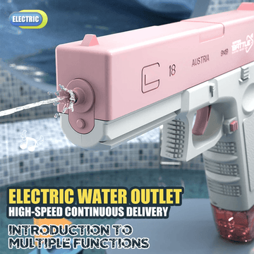 M1911 Water Gun Pistol Toy - Electric Squirt Gun with Backpack (100cc) for Outdoor Water Warfare - Ages 3+