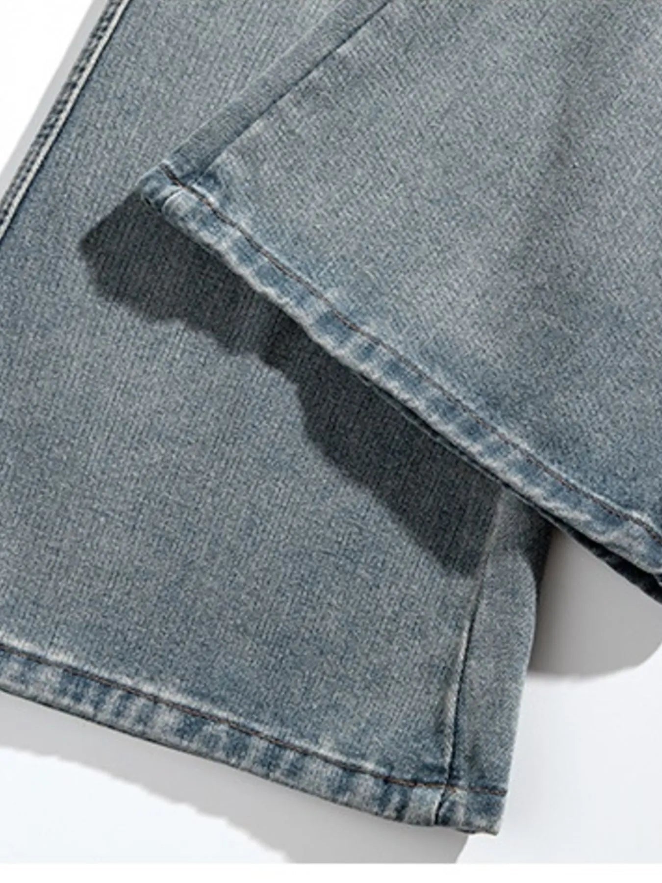 Men’s Plus Size Washed Wide Leg Jeans