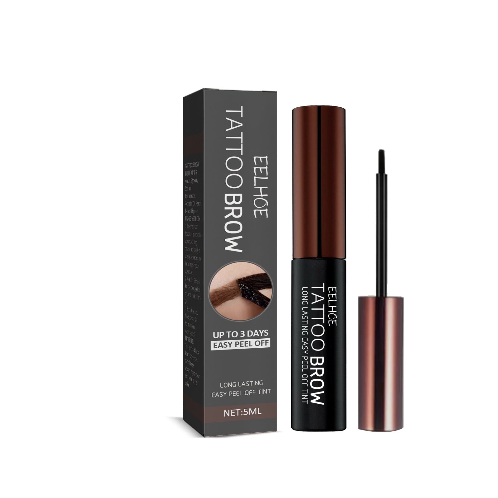 EELHOE Peel off Eyebrow Dye Gel Waterproof Sweat proof Smudge resistant For Creating Natural 3D Volumetric Brows Tattoo