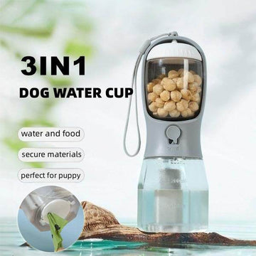 Dog Water Cup Drinking Food Garbage Bag Three-in-one Portable Small Multi-functional Pet Cups Pets Supplies - The Genie Store