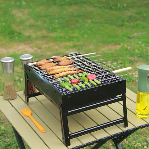 New Folding Portable Barbecue Charcoal Stainless Grill