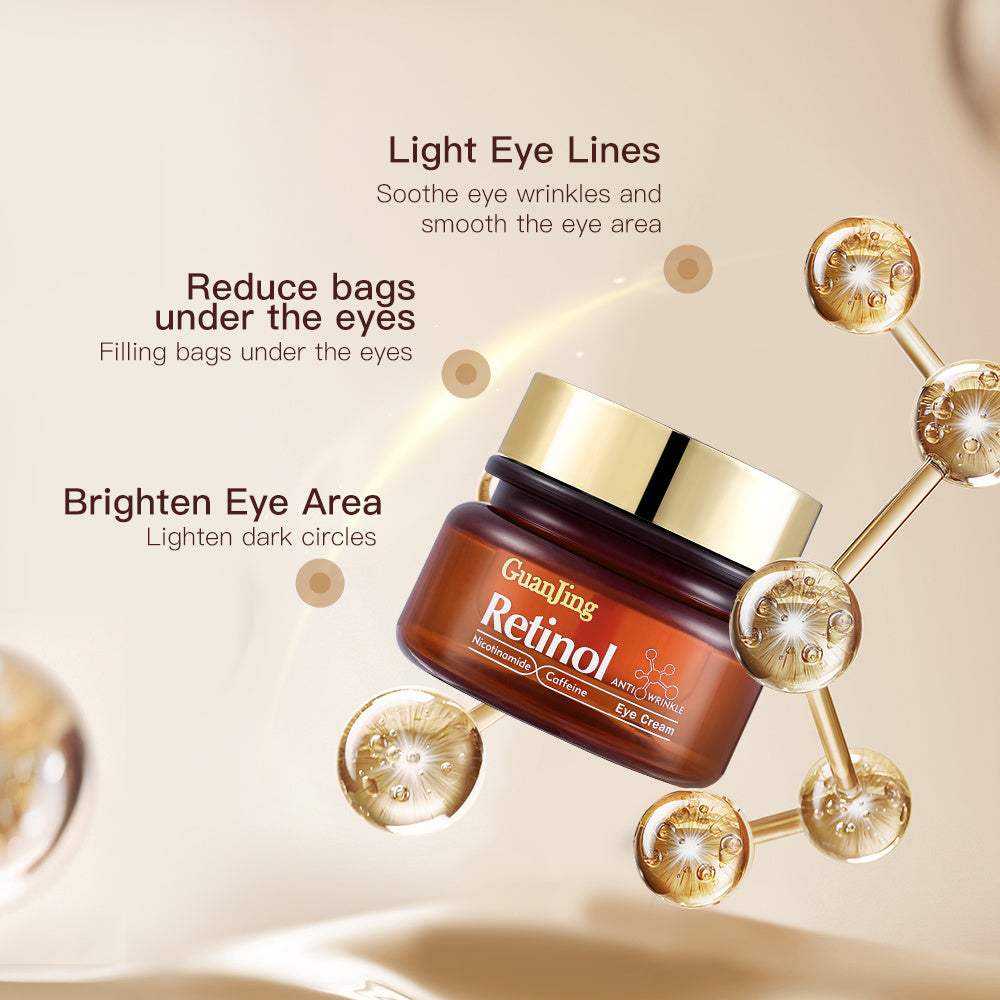 GUANJING Natural Skincare Retinol Eye Cream Vegan Organic Anti Aging Moisturizer wrinkle Skin Whitening 1pc