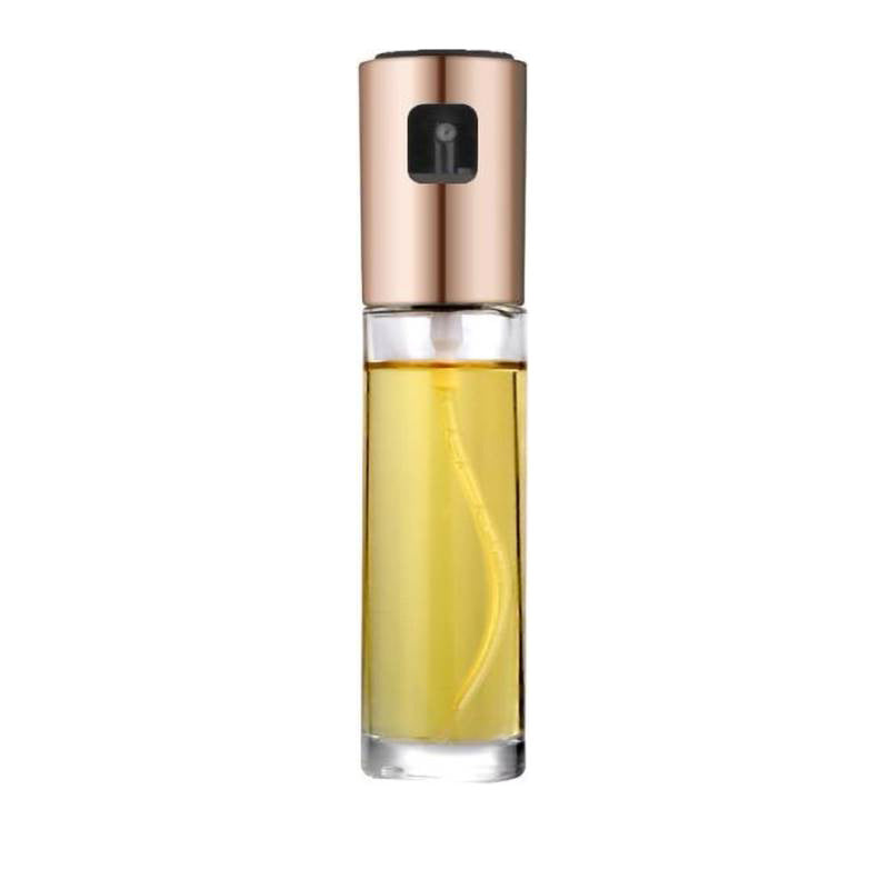 BBQ Healthy Kitchen Cooking Oil Vinegar Spray Bottle Push Type BottlePump Tank Leakproof Sprayer Tools Gadgets Rose gold