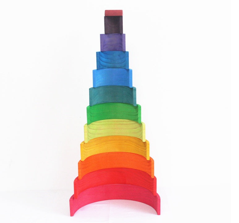 Jigsaw Puzzle Large 12 piece Arch Bridge Rainbow Building Blocks Early Childhood Education Toys