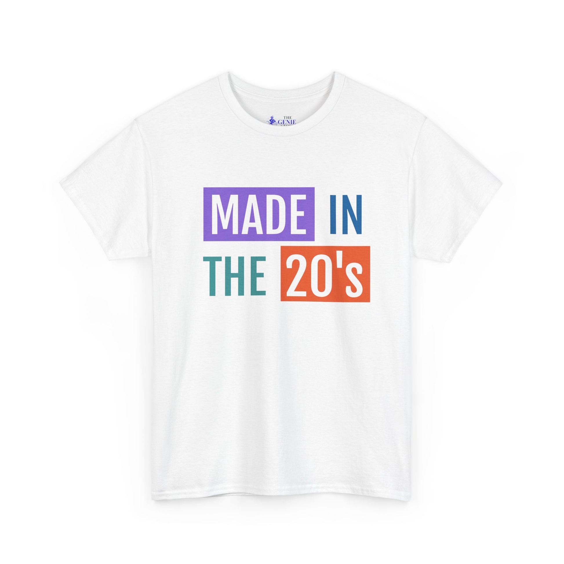 Made in the 20’s Unisex Heavy Cotton Tee Retro T Shirt Vintage Fashion Birthday Gift Casual Wear Nostalgia