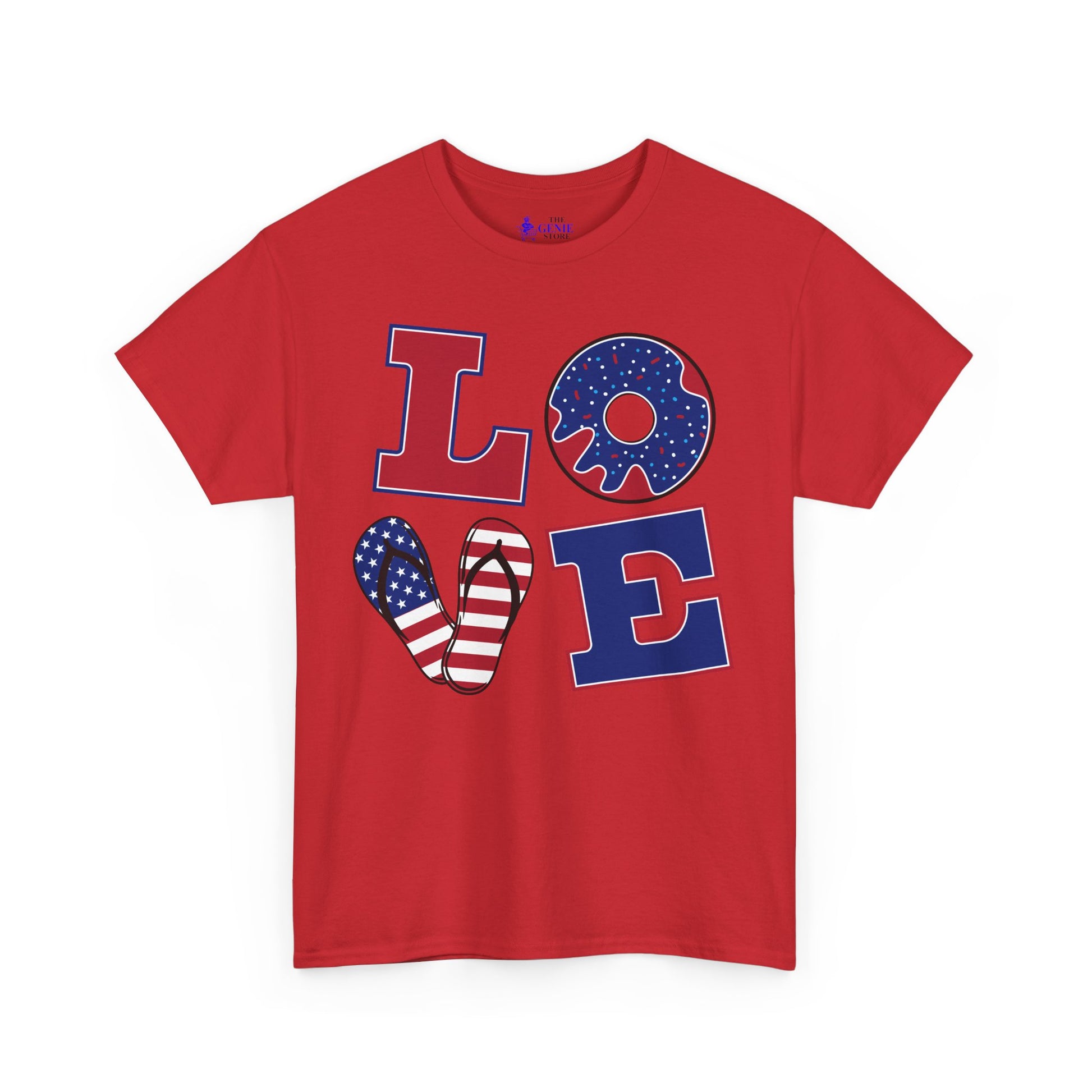 Patriotic Love Tee | 4th of July Shirt Unisex Cotton Style USA Holiday Gift for America Lovers