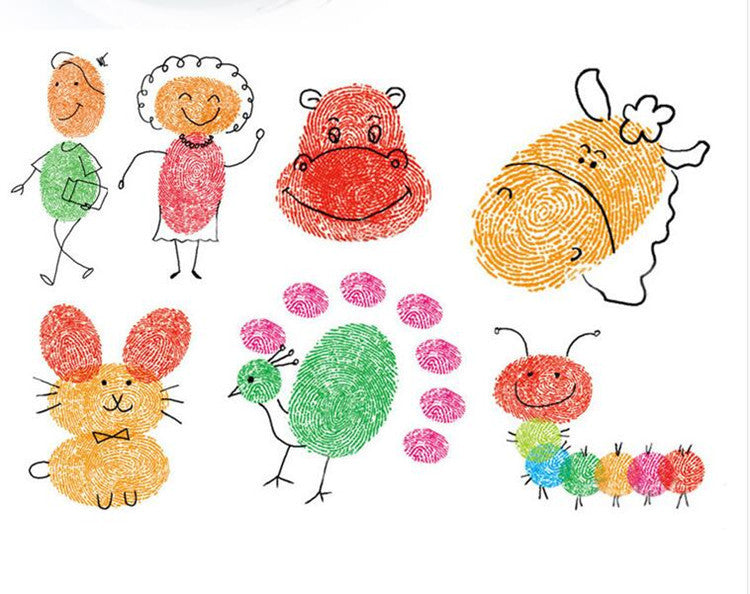New Hot Selling Kindergarten Finger Print Mud Non toxic Washable Pigment