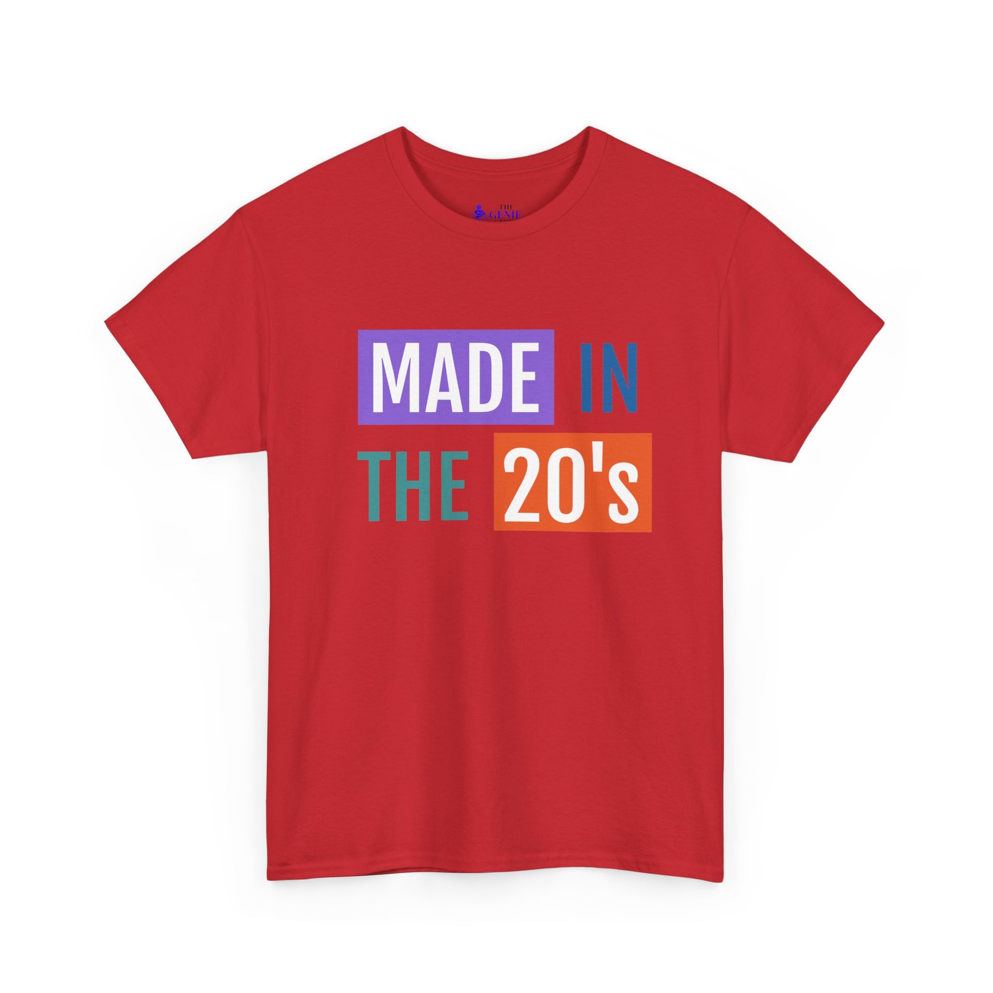 Made in the 20’s Unisex Heavy Cotton Tee Retro T Shirt Vintage Fashion Birthday Gift Casual Wear Nostalgia