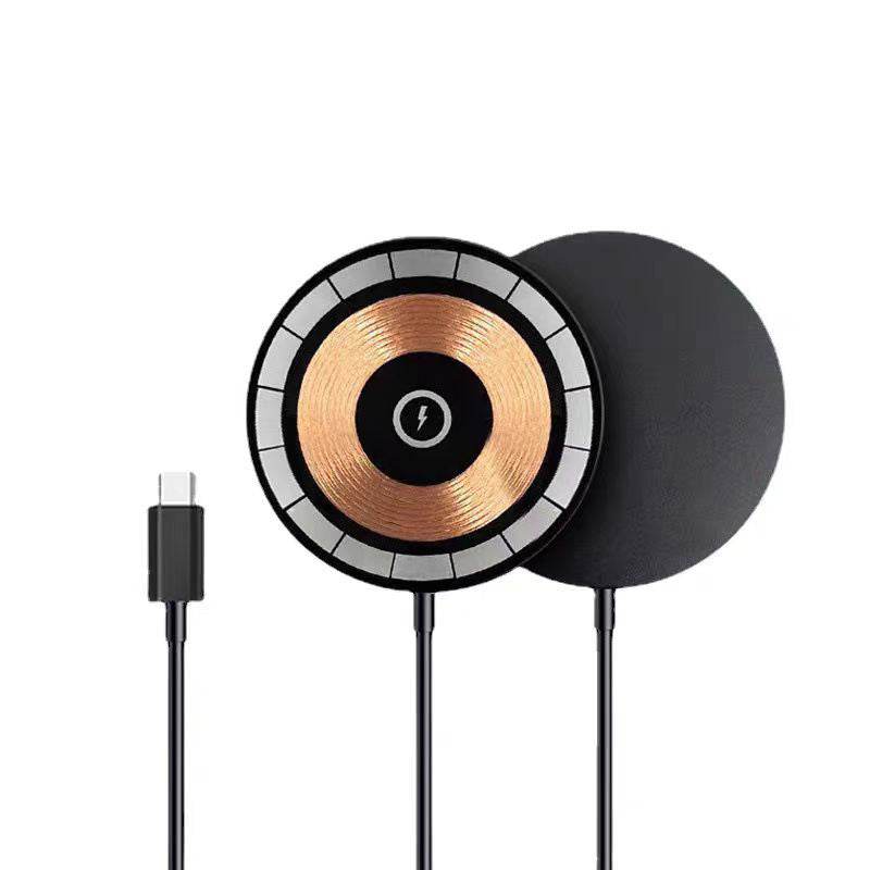 The Qi Wireless Charger 15w Magnetic Fast Charging Is Suitable For 12 13 14 15 And 16 Mobile Phone Models Black