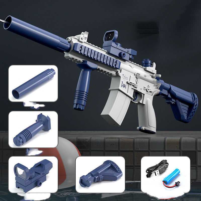 Space Water Gun Electric Automatic Absorption Fights Toy Outdoor Beach Swimming Pool Bath Toys For Children Kid Gift D