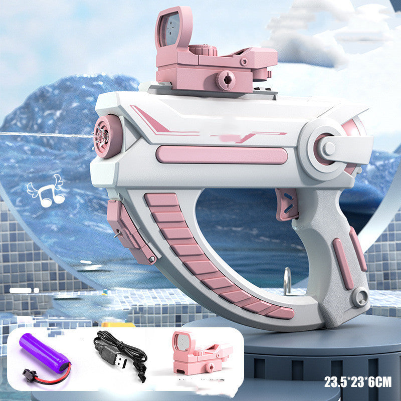 Space Water Gun Electric Automatic Absorption Fights Toy Outdoor Beach Swimming Pool Bath Toys For Children Kid Gift