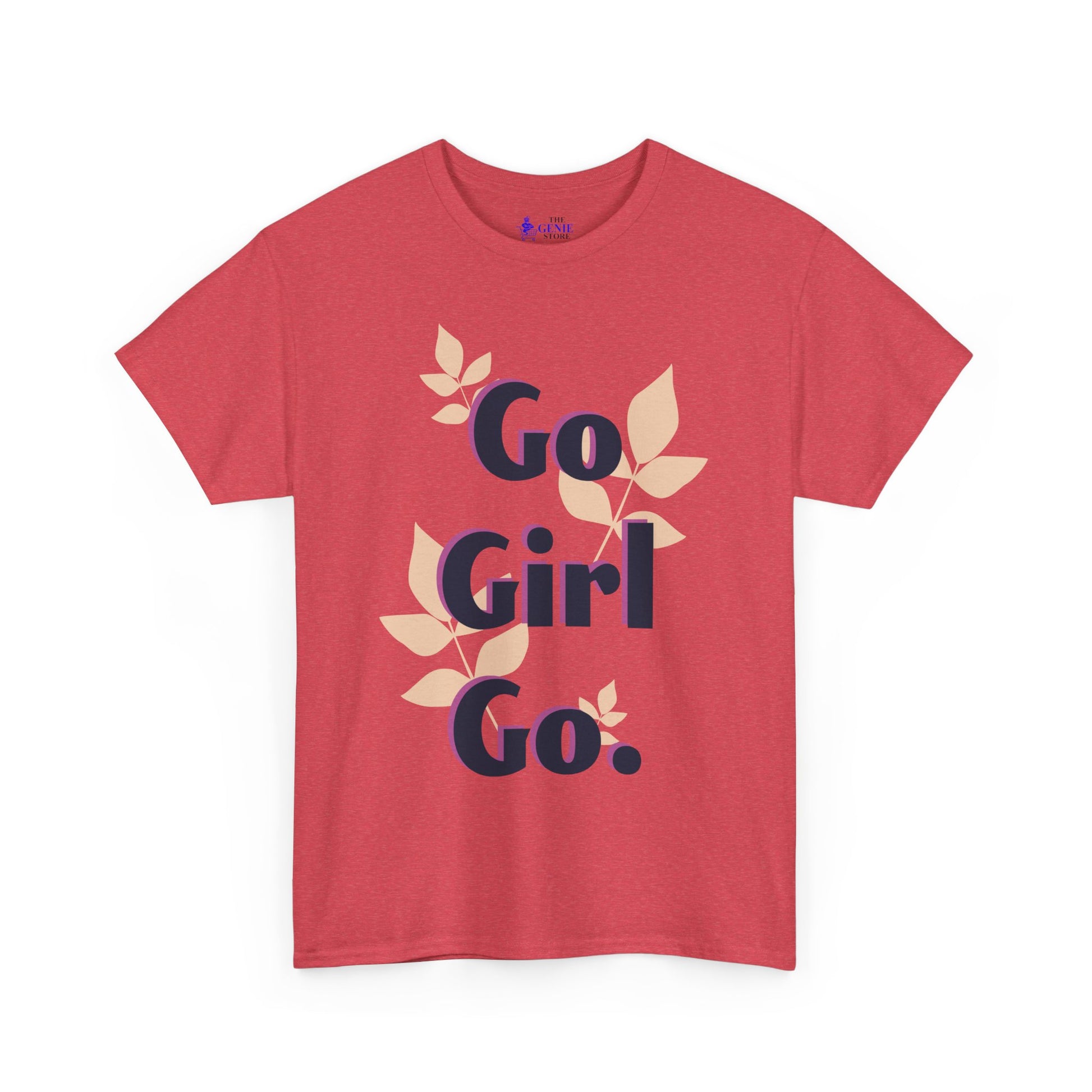 Empowering Unisex Heavy Cotton Tee | Go Girl Shirt | Inspirational T | Gift for Her | Casual Wear | Feminist Apparel