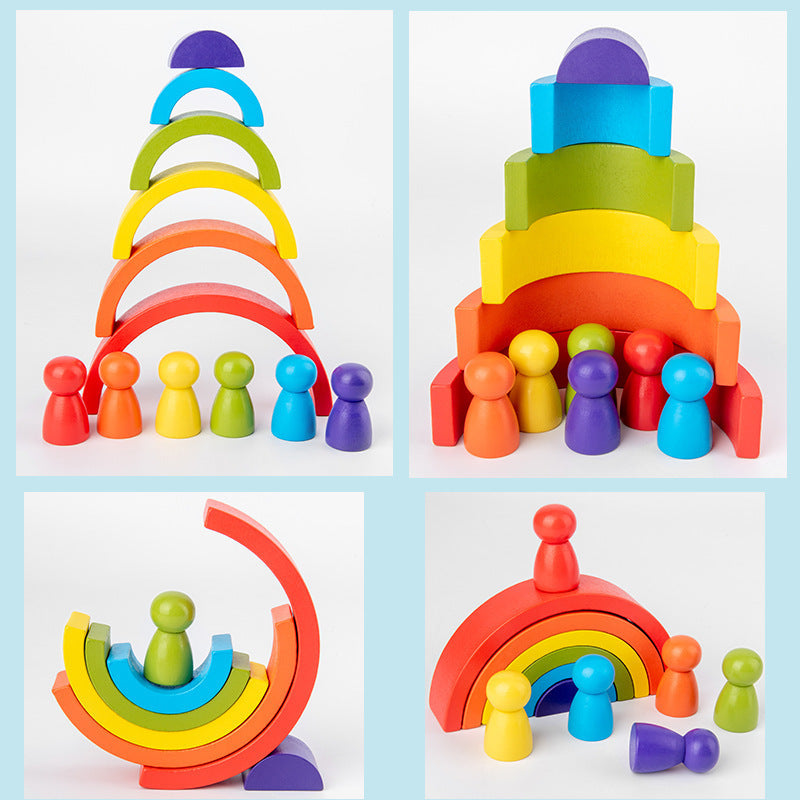 Rainbow arched building blocks Picture color