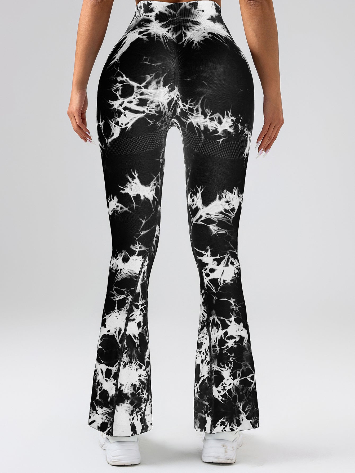High Waist Tummy Control Flare Yoga Pants For Women Tie Dye Stretch Slimming Bootcut Workout Fitness & Sports Activewear