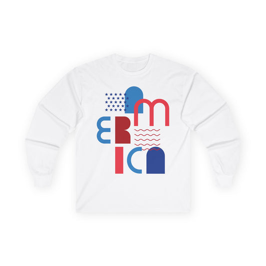 Modern Design Unisex Long Sleeve Tee | Bold Graphic Tee for Casual Wear, Gifts, Festivals, Home, Everyday Style