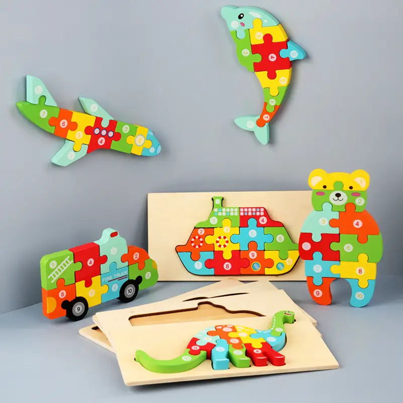 Children’s Cartoon Number Animal Puzzle