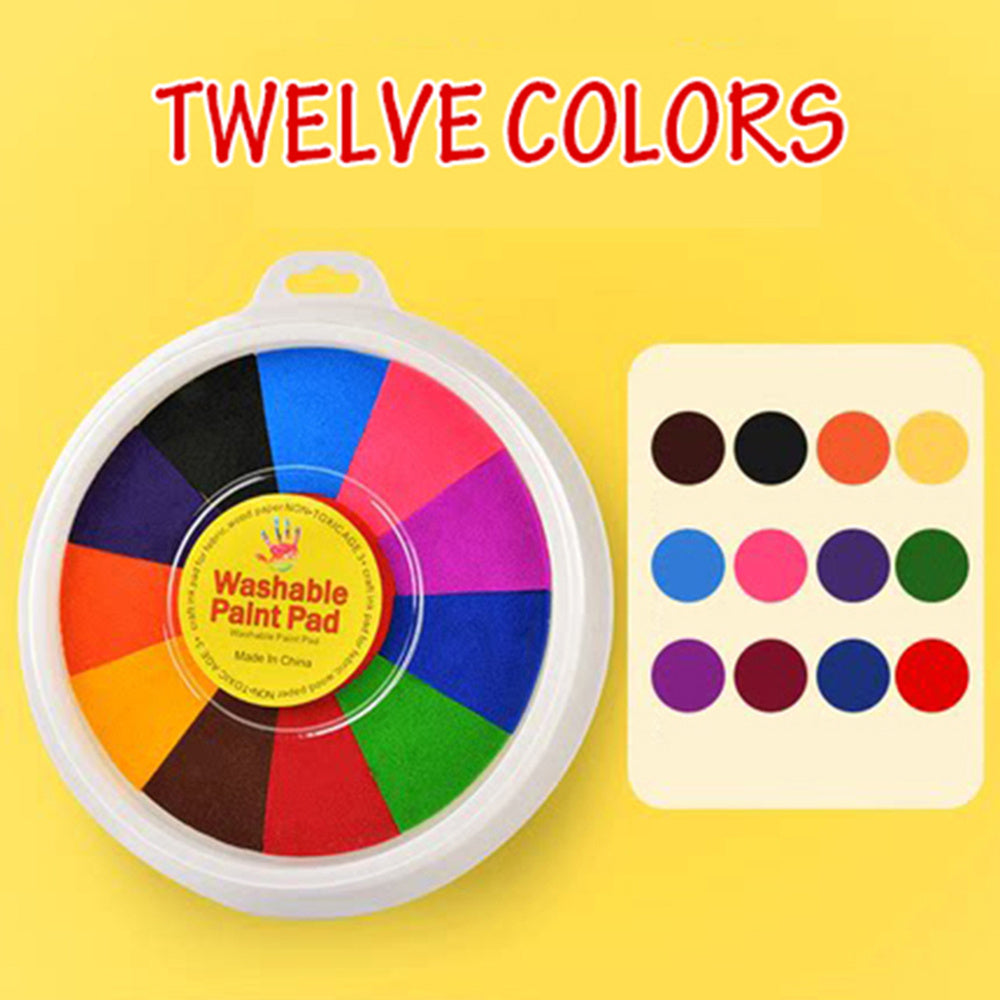 New Hot Selling Kindergarten Finger Print Mud Non toxic Washable Pigment 12Colors