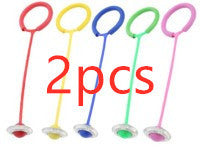 Flashing LED Flash Jumping Ring Dancing Ball Glowing Fitness Training Outdoor Sports Bule2pcs