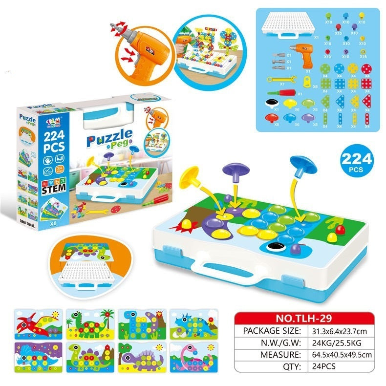 Creative Building Kits Educational Blocks Sets 224pc color packing