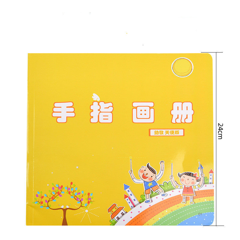 New Hot Selling Kindergarten Finger Print Mud Non toxic Washable Pigment Picture Book Angel Edit