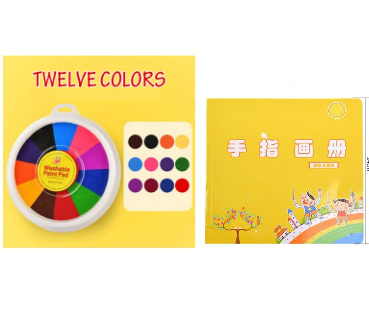 New Hot Selling Kindergarten Finger Print Mud Non toxic Washable Pigment B set
