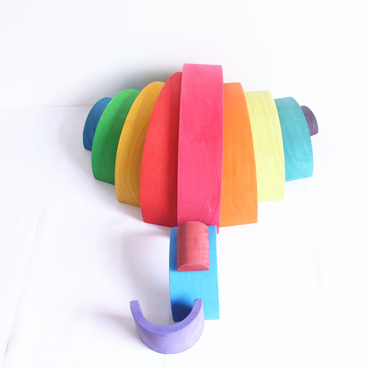 Jigsaw Puzzle Large 12 piece Arch Bridge Rainbow Building Blocks Early Childhood Education Toys