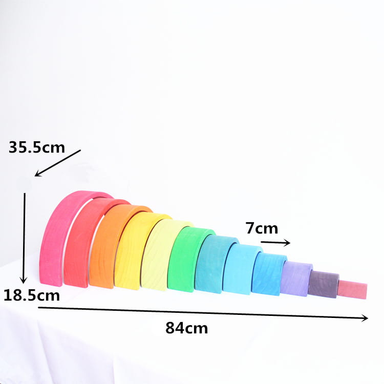 Jigsaw Puzzle Large 12 piece Arch Bridge Rainbow Building Blocks Early Childhood Education Toys