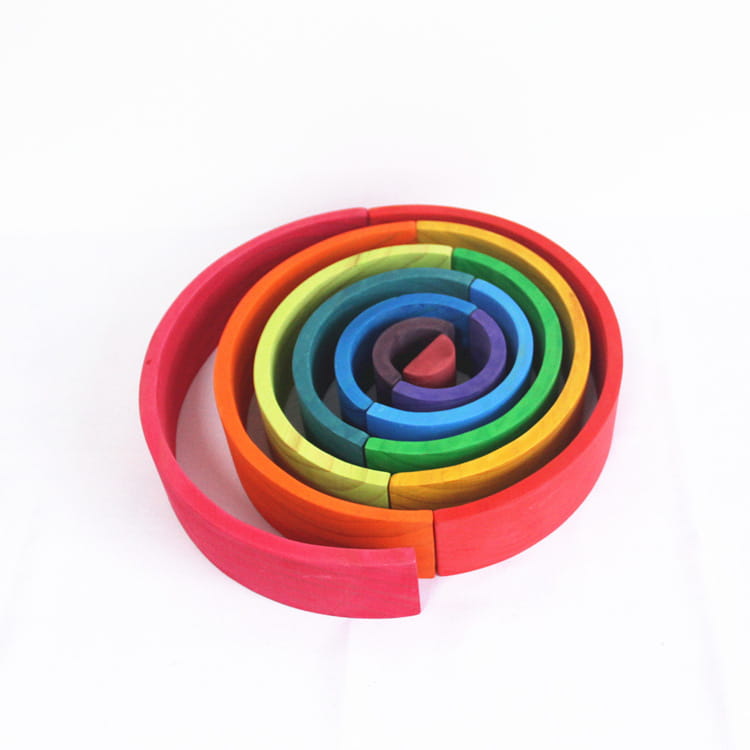 Jigsaw Puzzle Large 12 piece Arch Bridge Rainbow Building Blocks Early Childhood Education Toys