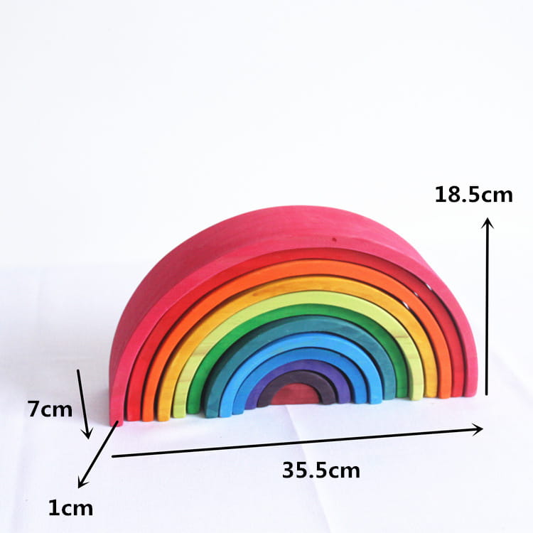 Jigsaw Puzzle Large 12 piece Arch Bridge Rainbow Building Blocks Early Childhood Education Toys