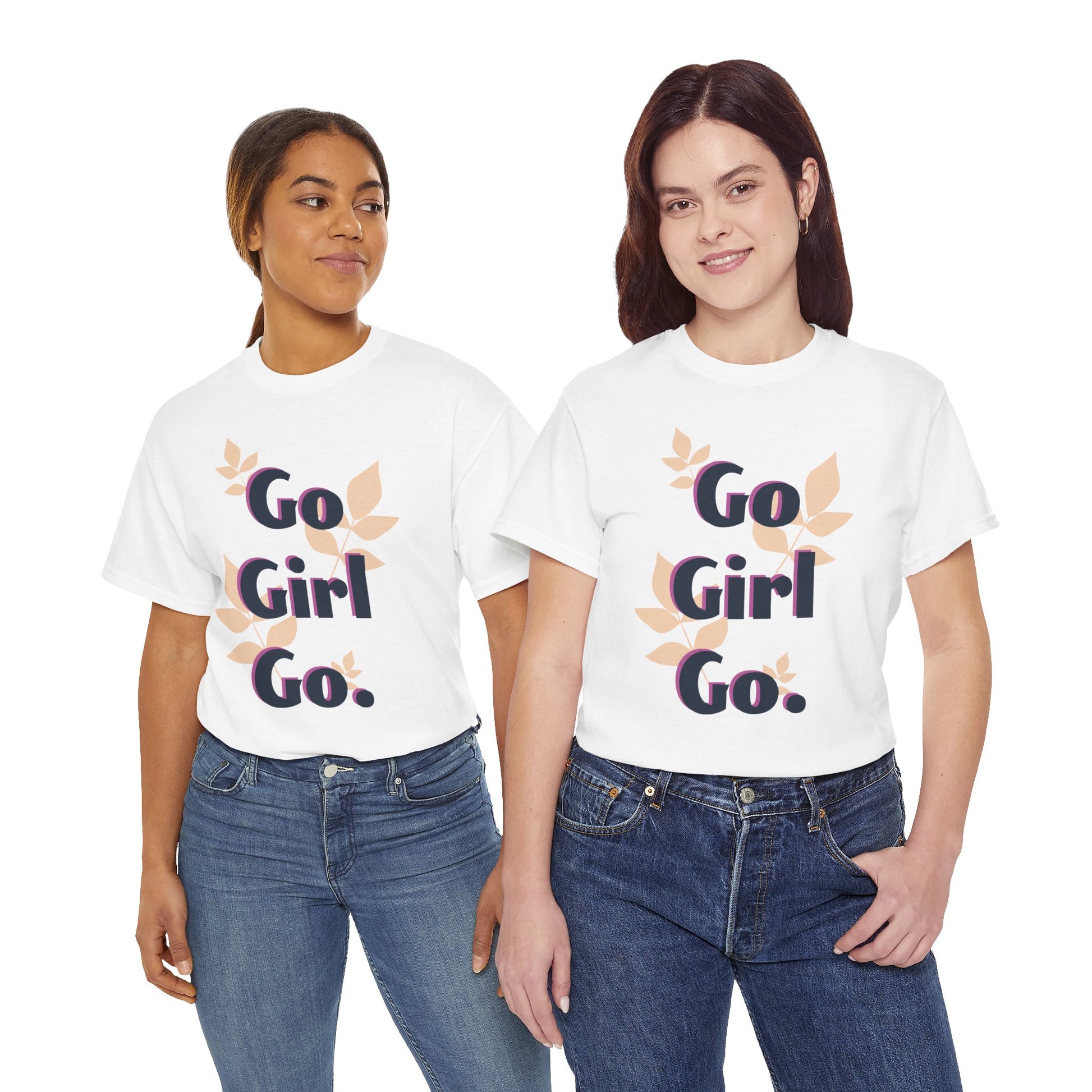 Empowering Unisex Heavy Cotton Tee | Go Girl Shirt | Inspirational T | Gift for Her | Casual Wear | Feminist Apparel